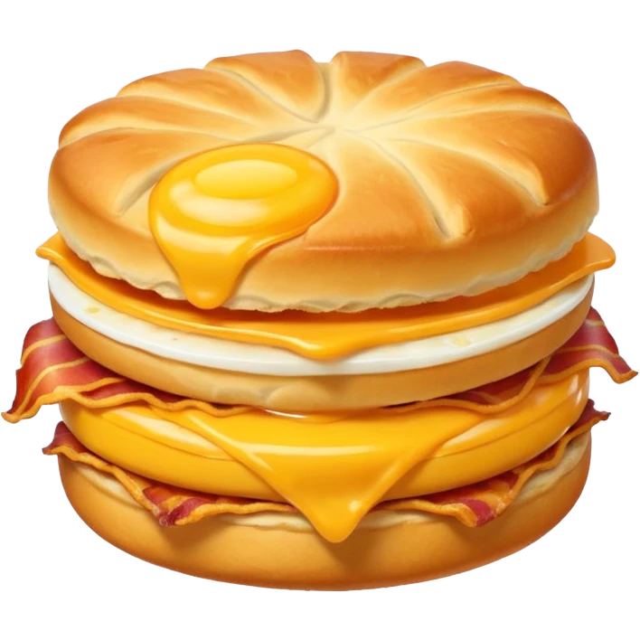 Bacon egg and cheese biscuit emoji