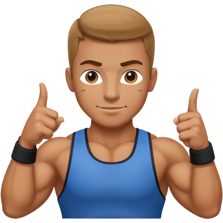 Gym trainer pointing at the camera emoji