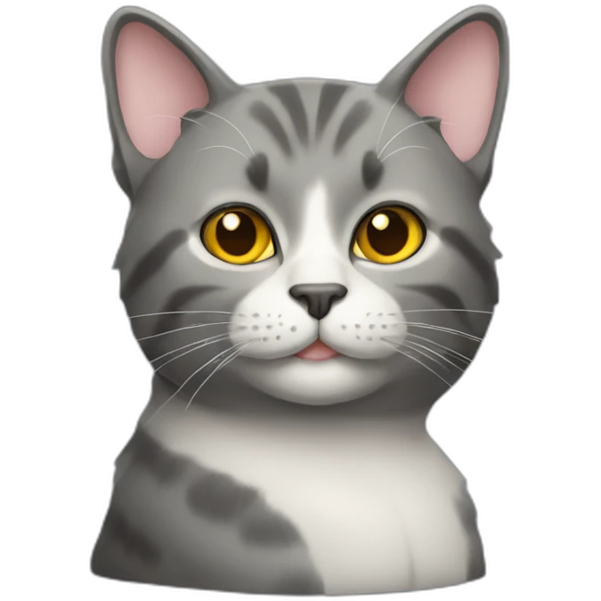 a rich grey beehive cat emoji