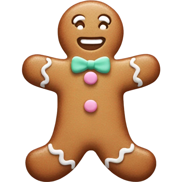Pastel gingerbread man emoji