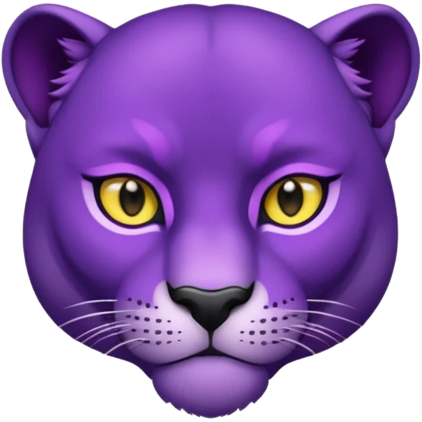 Purple Panther face turned to the slight right emoji
