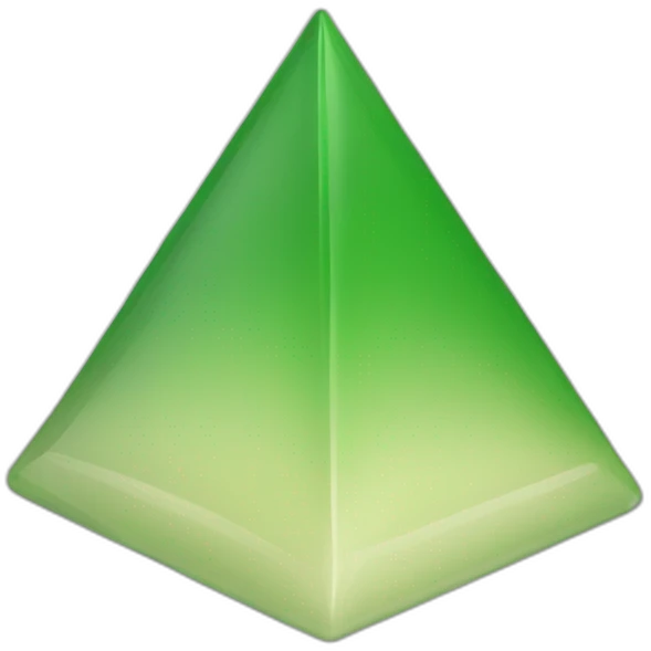 triangulo verde unicolor emoji