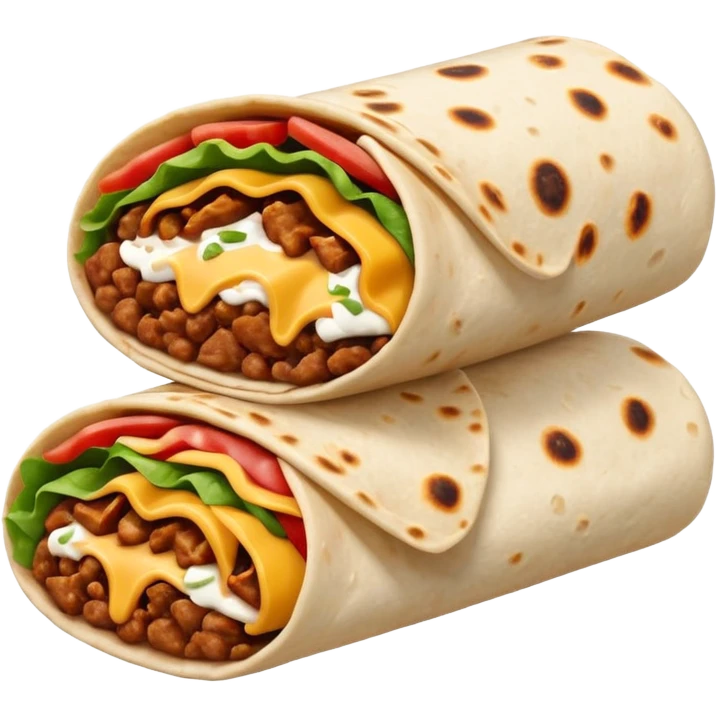 Burrito with meats emoji