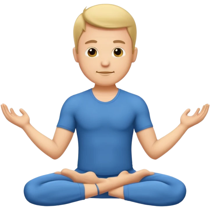 man doing yoga emoji
