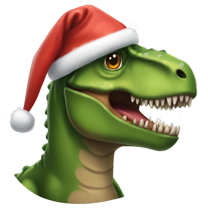 Christmas T rex  emoji