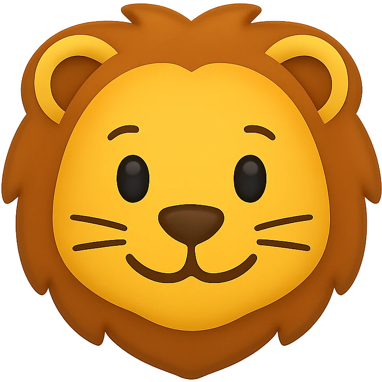 yellow lion face emoji emoji