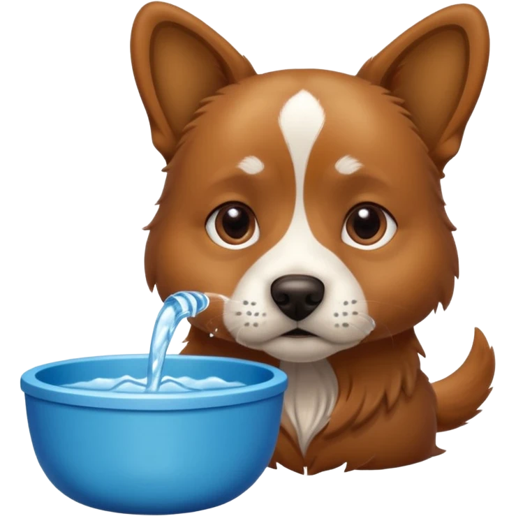 Dog, water bowl emoji