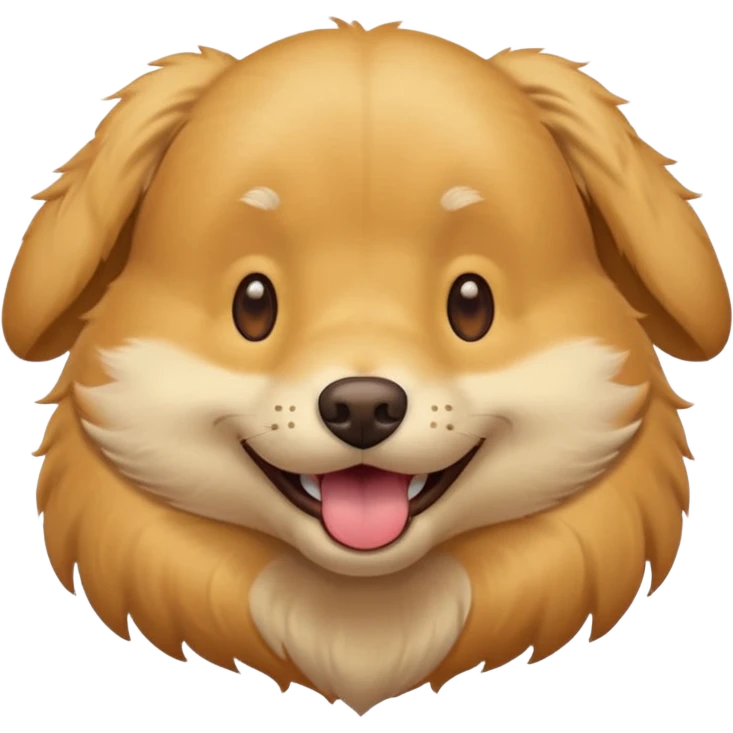 portrait of a dog, smiling with closed mouth, no tongue showing emoji