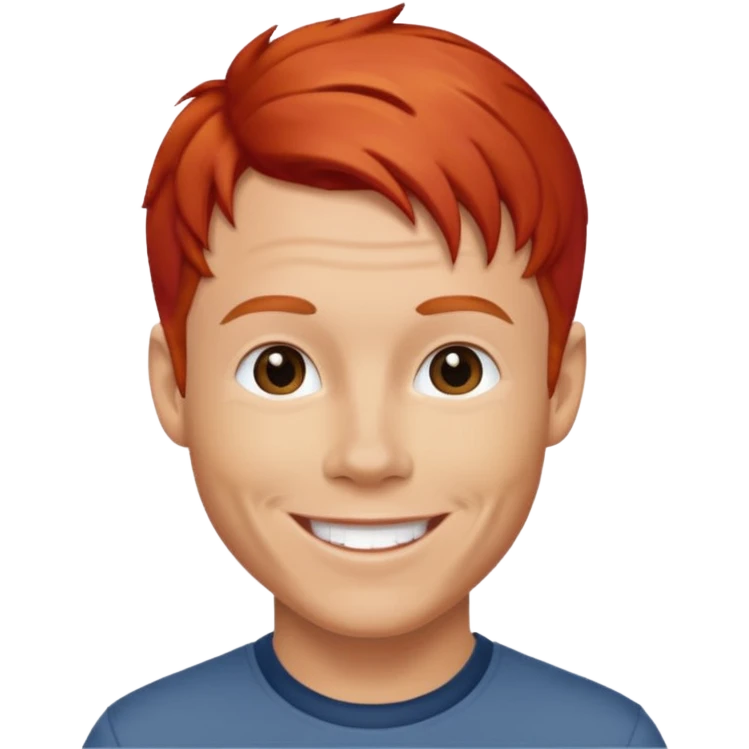 Brian Littrell with red hair emoji