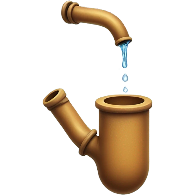 A leaking pipe emoji. emoji