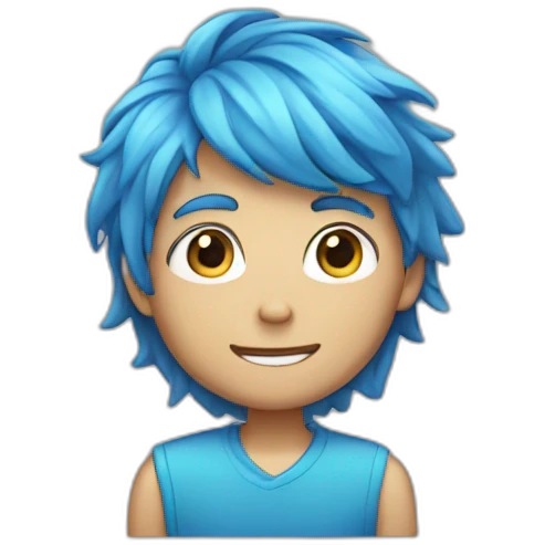 Blue hair boy emoji