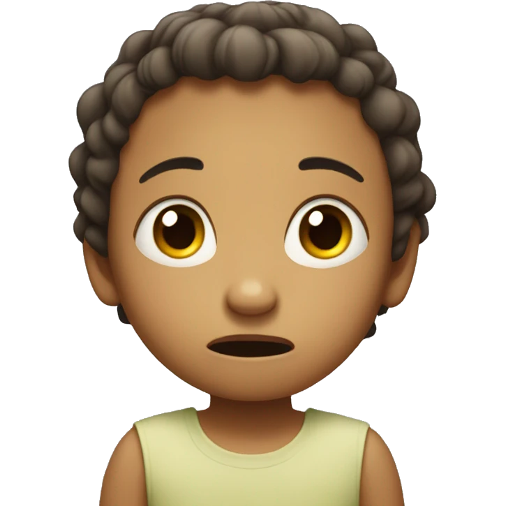 the child is afraid of people emoji