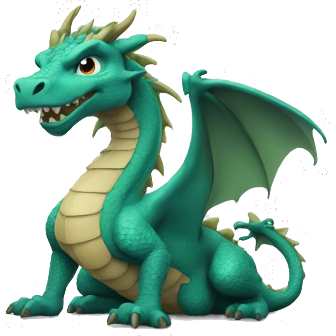 Powerful and wise dragon emoji