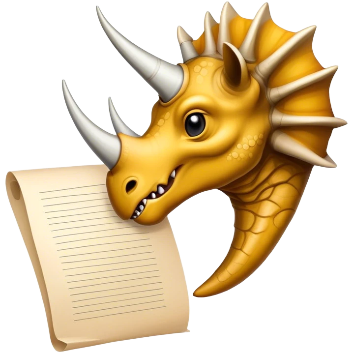 triceratops horn with papers emoji
