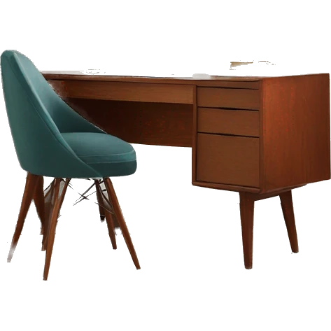WestElm MidCenturyModern desk emoji