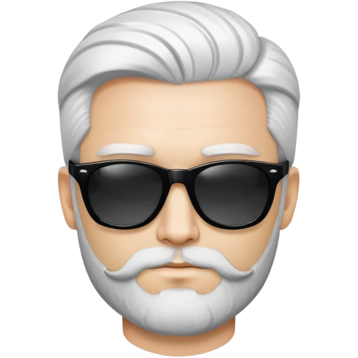 man with sunglasses, white skin, elegant hair, 30s, short beard emoji