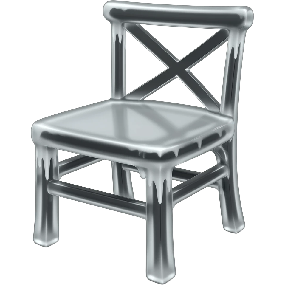 Frosted iced black chair emoji