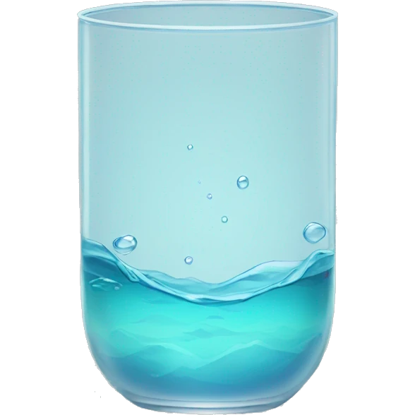clear water in glass emoji