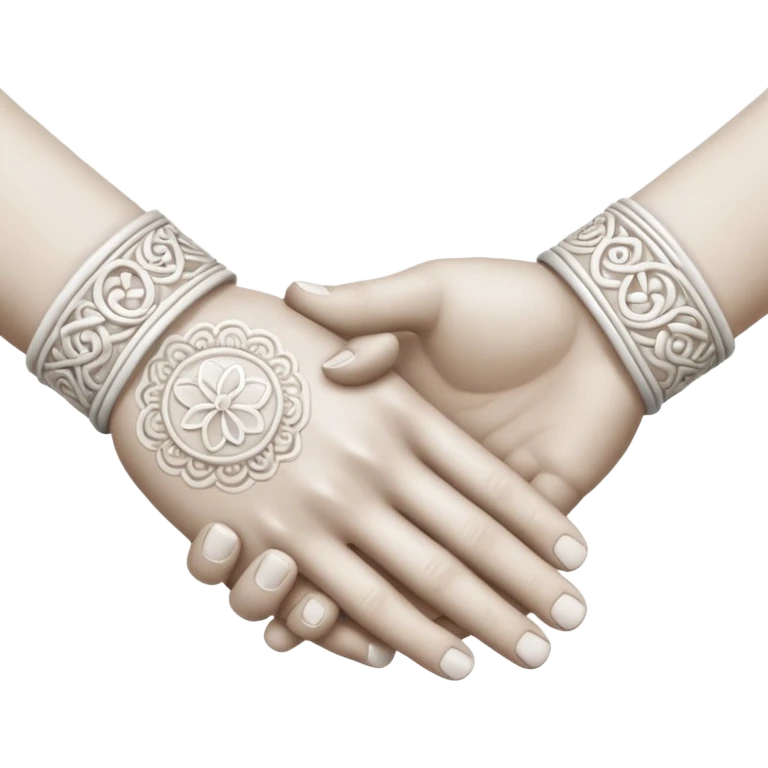 two white hands in a secret handshake emoji