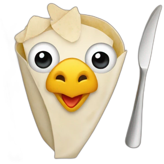 chicken-wrap-fork emoji
