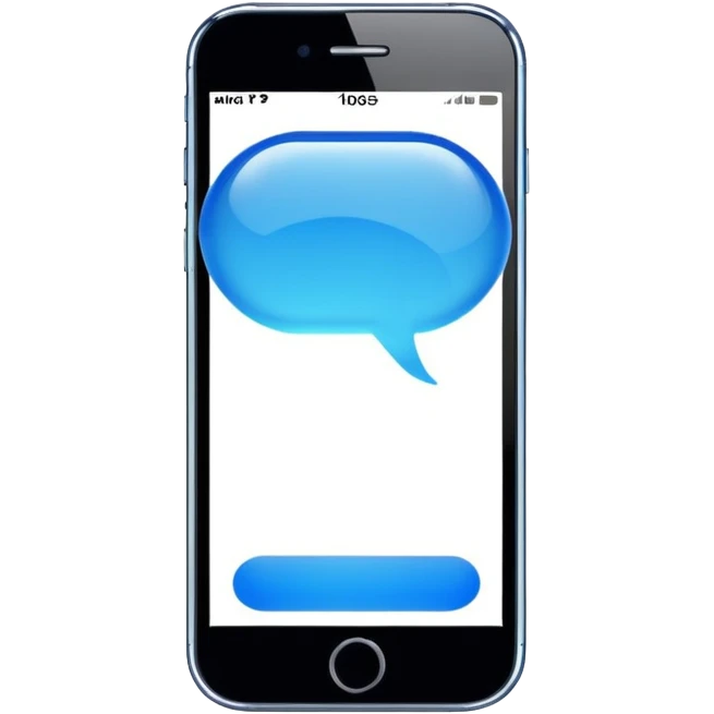 smartphone with a notification bubble emoji