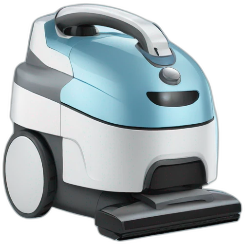 vacuum cleaner robot, very simple design with blue sky colour emoji