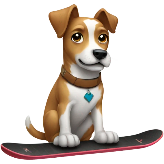 dog snowboard emoji
