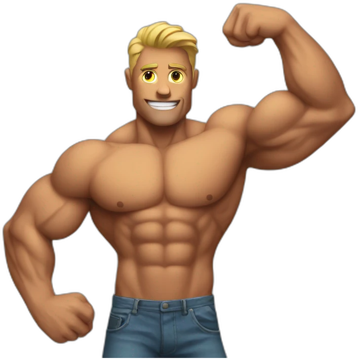 Muscle man emoji