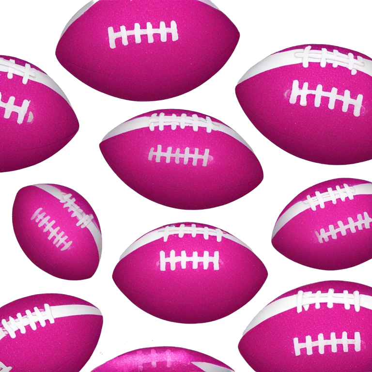 Pink ombre football with glitter  emoji