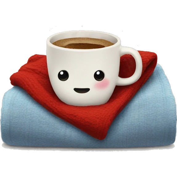 Coffee with a cozy blanket emoji