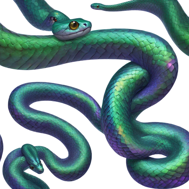 Dark iridescent snake emoji