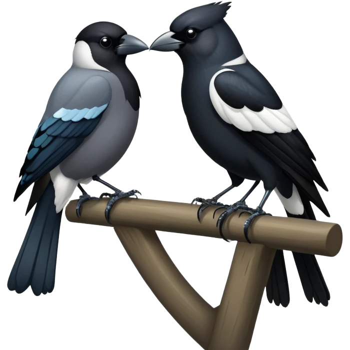 A jackdaw and a magpie emoji
