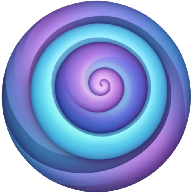 Create a MAGICAL orb or sphere with swirling colors that convey a magical and special feeling. Use soft, muted purples and blues, avoiding bright or neon tones, to create a calm and harmonious look. Keep it visually ap
 emoji