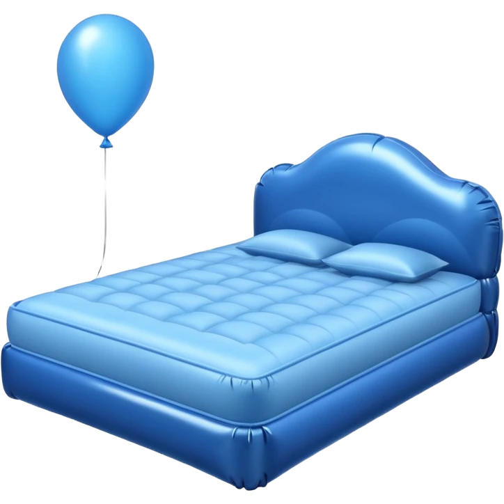 Blue bed balloon style shiny emoji