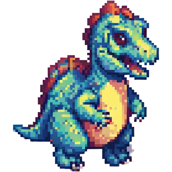 dinosaur pixel art style emoji