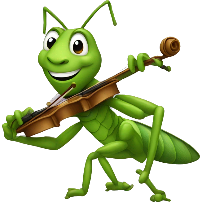 grasshopper playing violine emoji