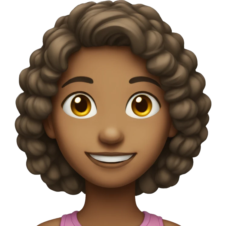 smiling girl in simple portrait emoji