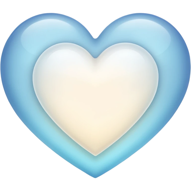white heart with a soft glow emoji