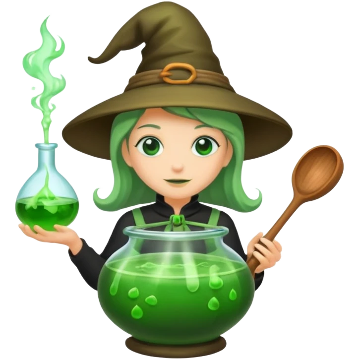 green witch cooking potion emoji