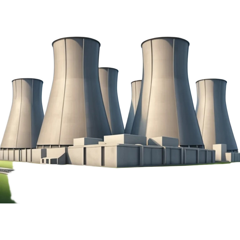 realistic nuclear power  plant with 6 power units emoji