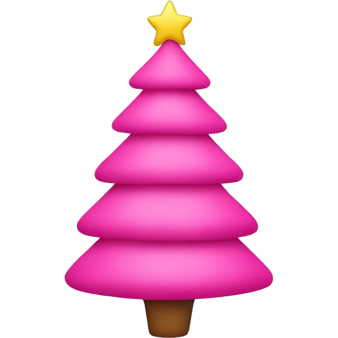 pink christmas tree emoji