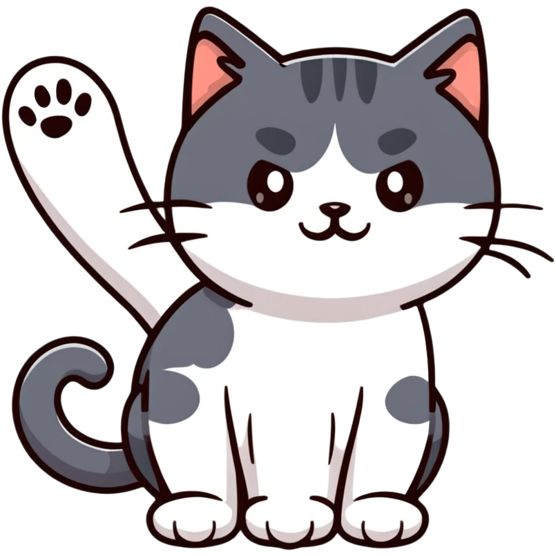 cat sticking up the middle finger emoji
