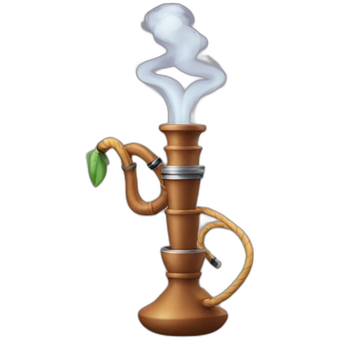 hookah with smoke emoji