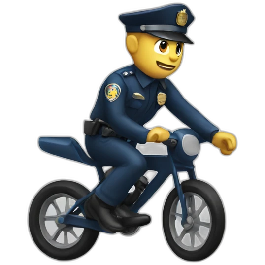 policeman racing emoji