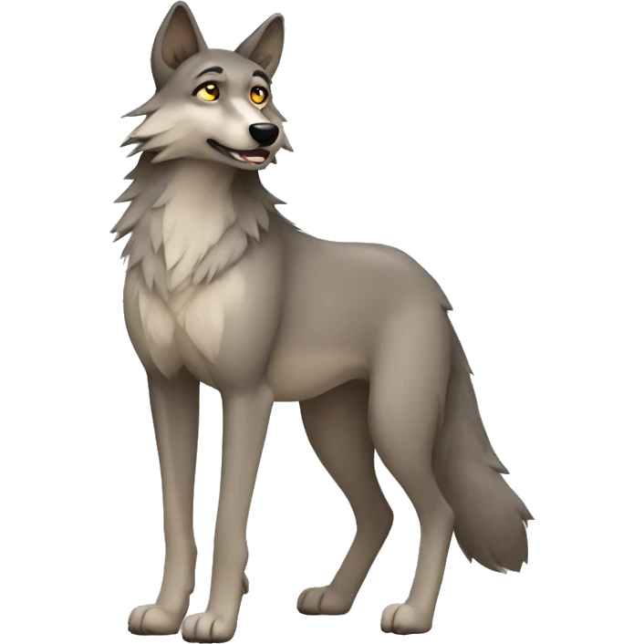anthro naturist wolf emoji