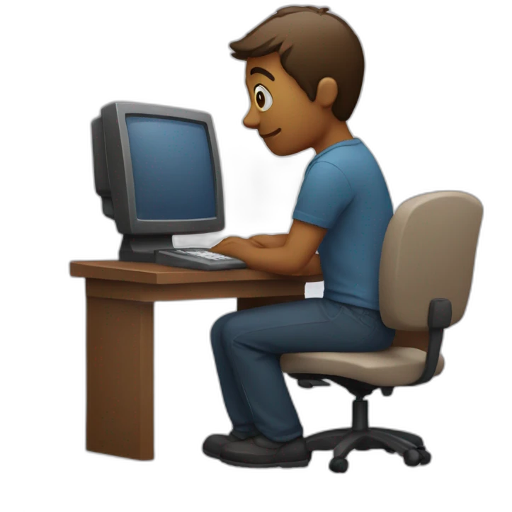 sitting at the computer emoji