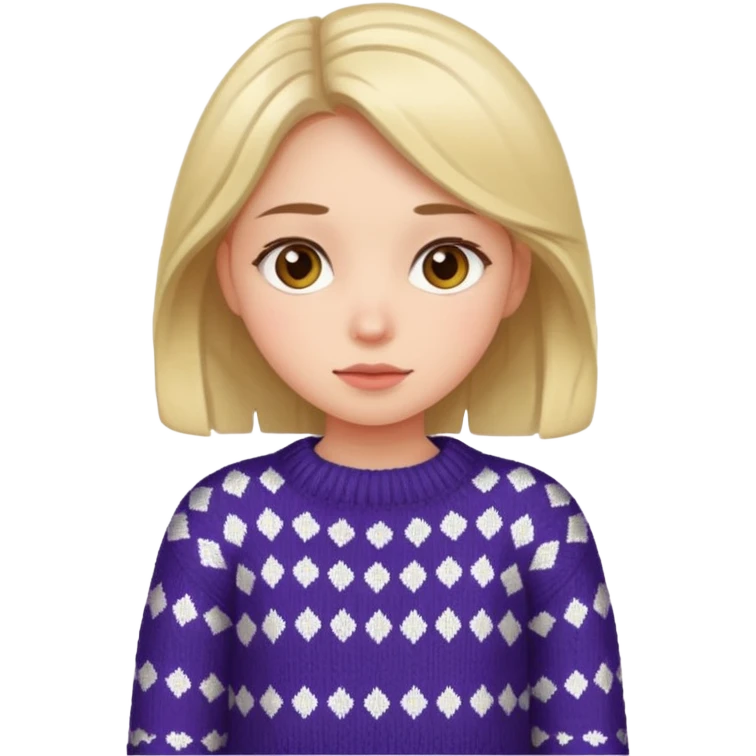 Knitted girl emoji