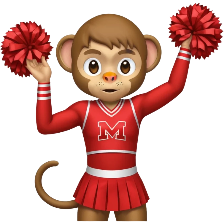 cheerleading monkey emoji
