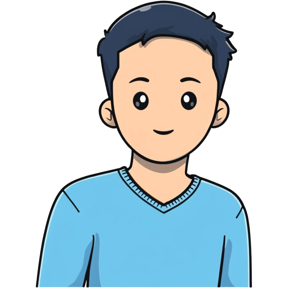 light blue V-neck sweater emoji