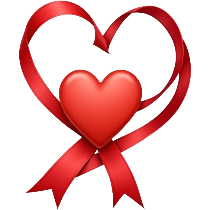heart with stich race ribbon emoji